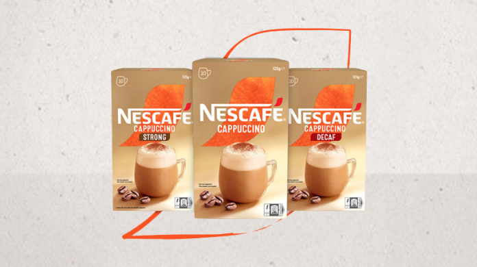 Nescafe cappuccino removes chocolate shaker