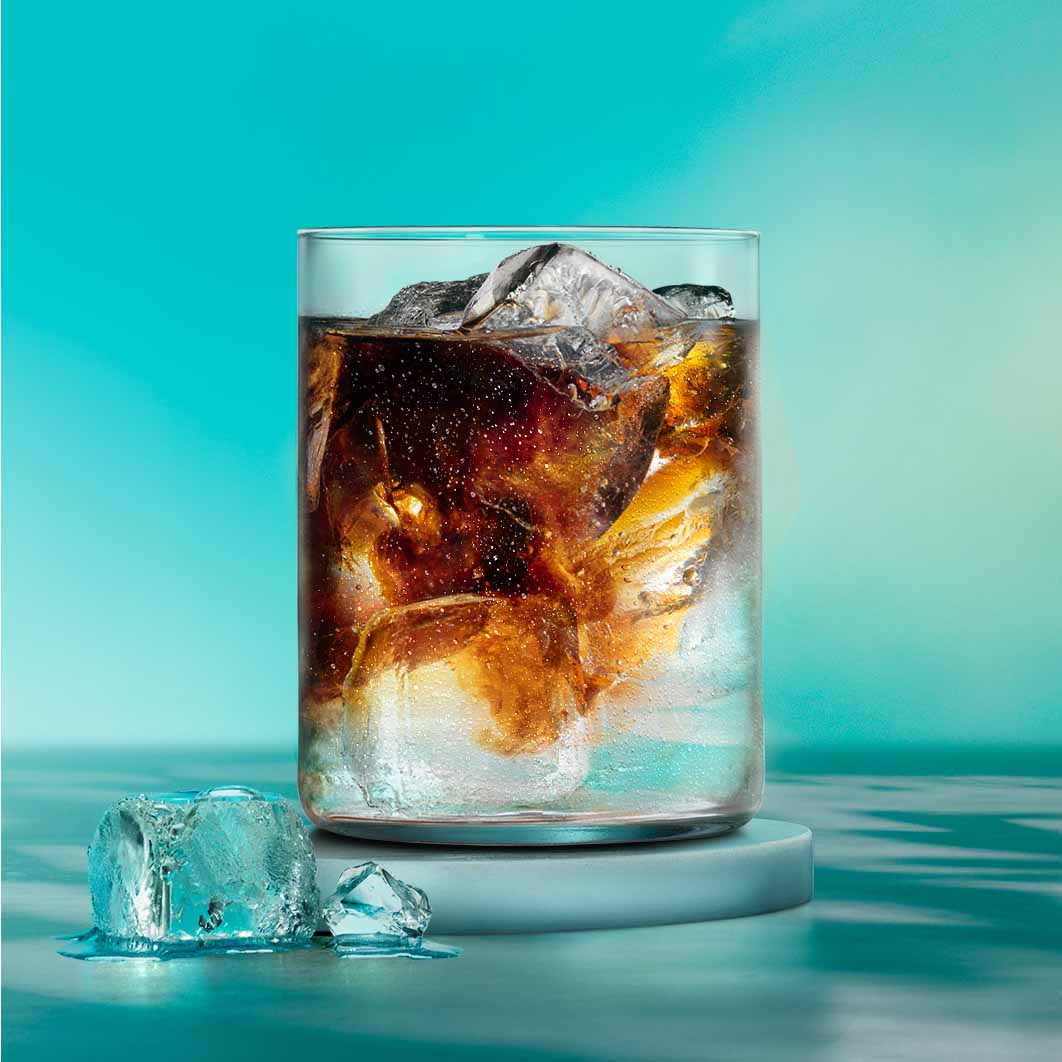 A glass of iced Americano