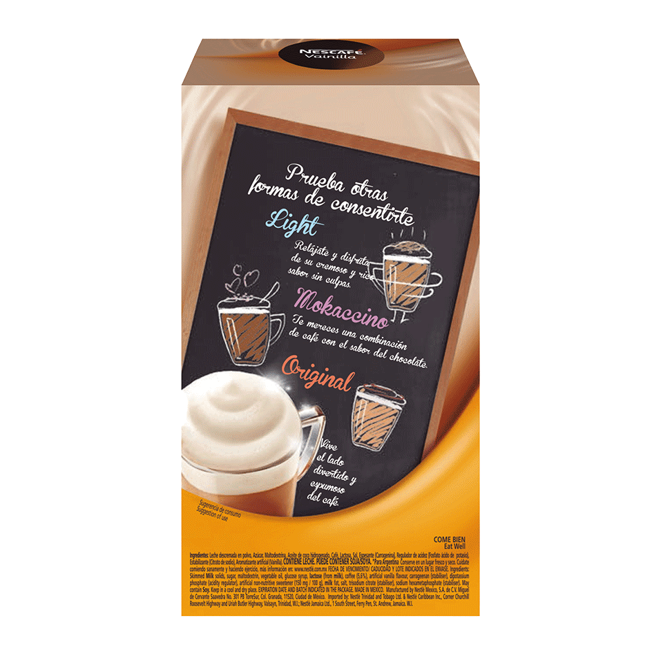 Nescafe French Vanilla back