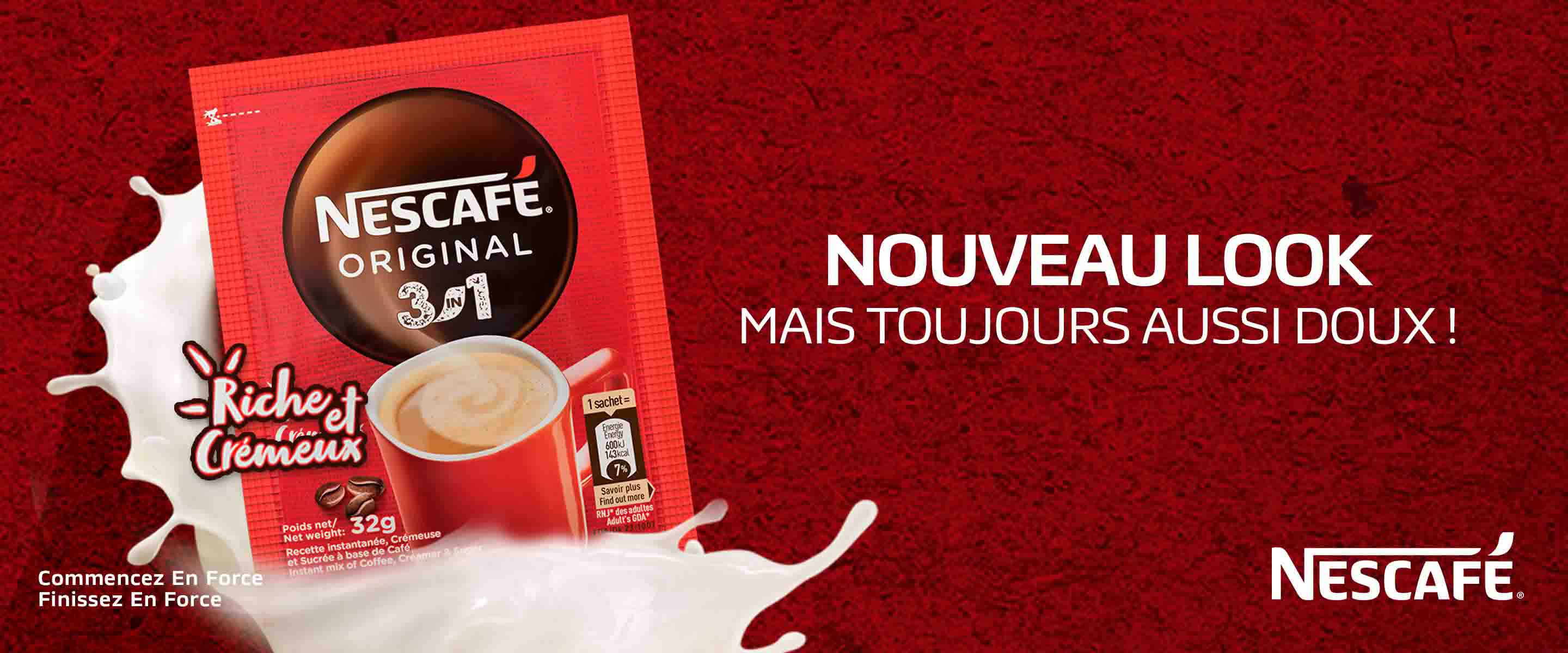 Nouveau look, mais toujours aussi doux : NESCAFÉ Original 3en1 32g