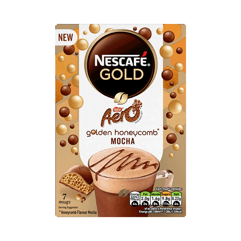 Original Nescafe Gold Toffee Nut Latte Coffee Sachets Imported From The UK  England Instant Coffee Finely Beans With Milk Sugar British Frothy Coffee