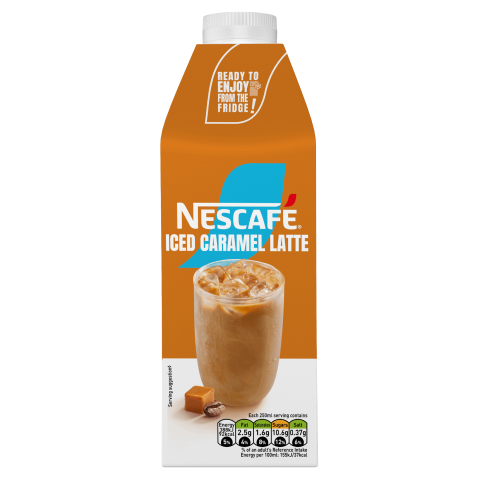 nescafé iced coffee caramel flavoured latte