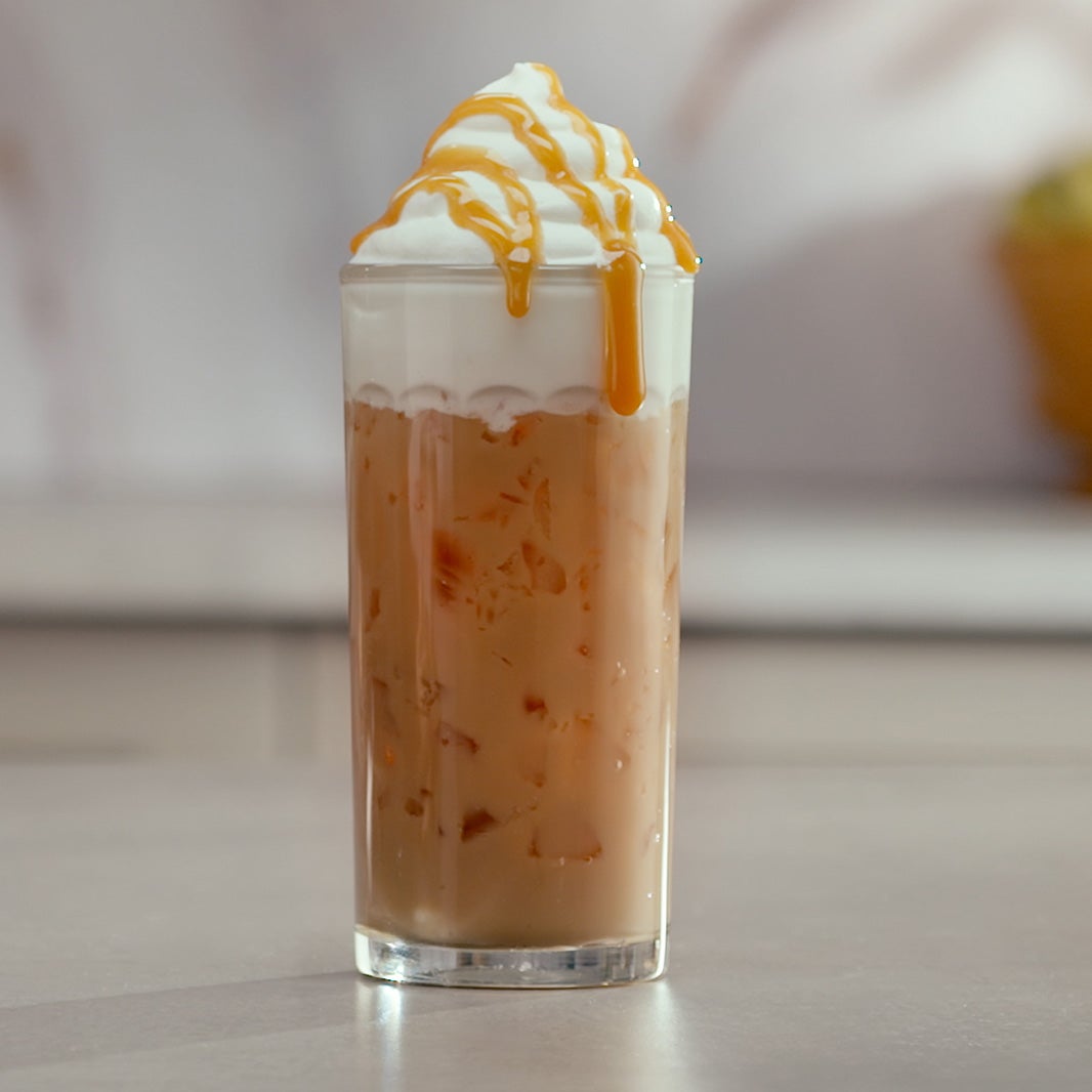 συνταγή caramel iced coffee