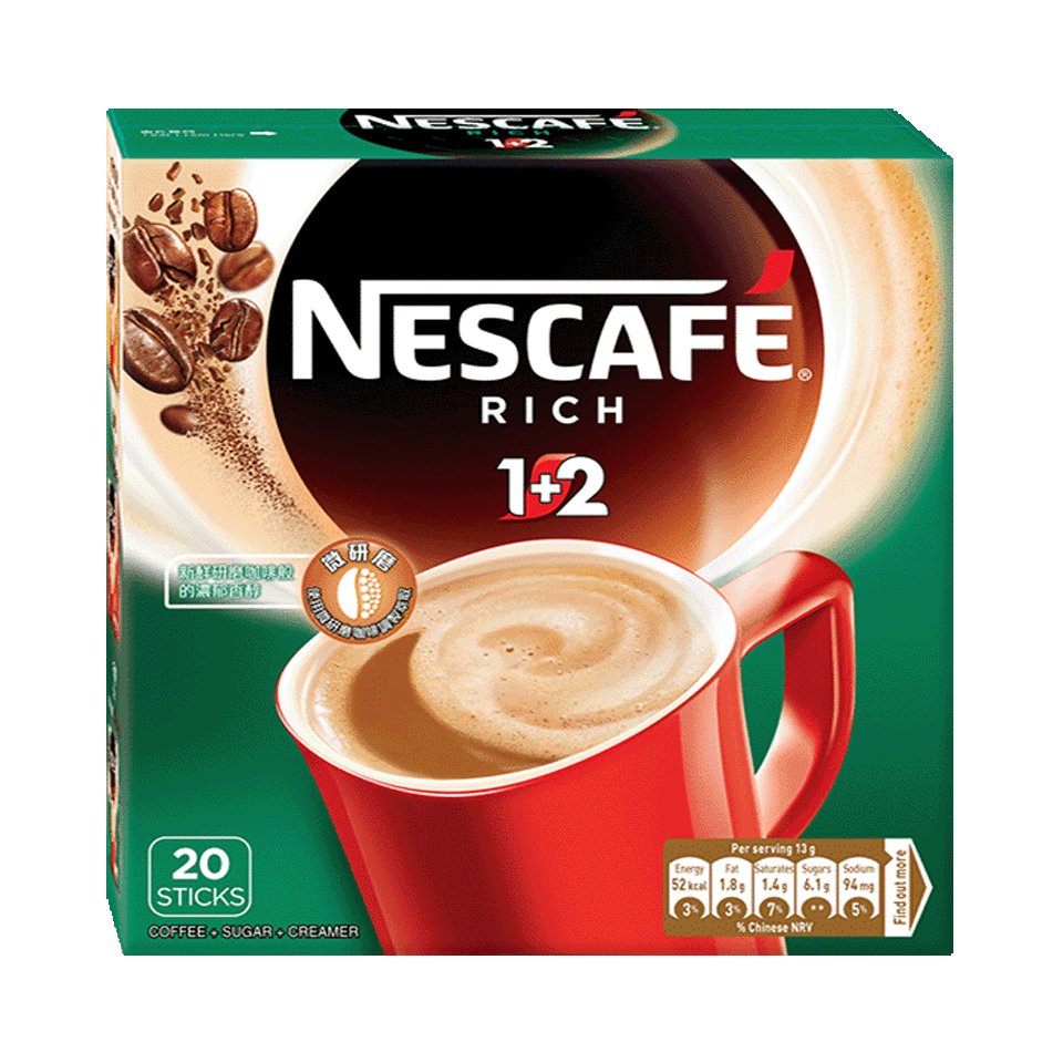  雀巢咖啡®1+2 特濃即溶咖啡飲品