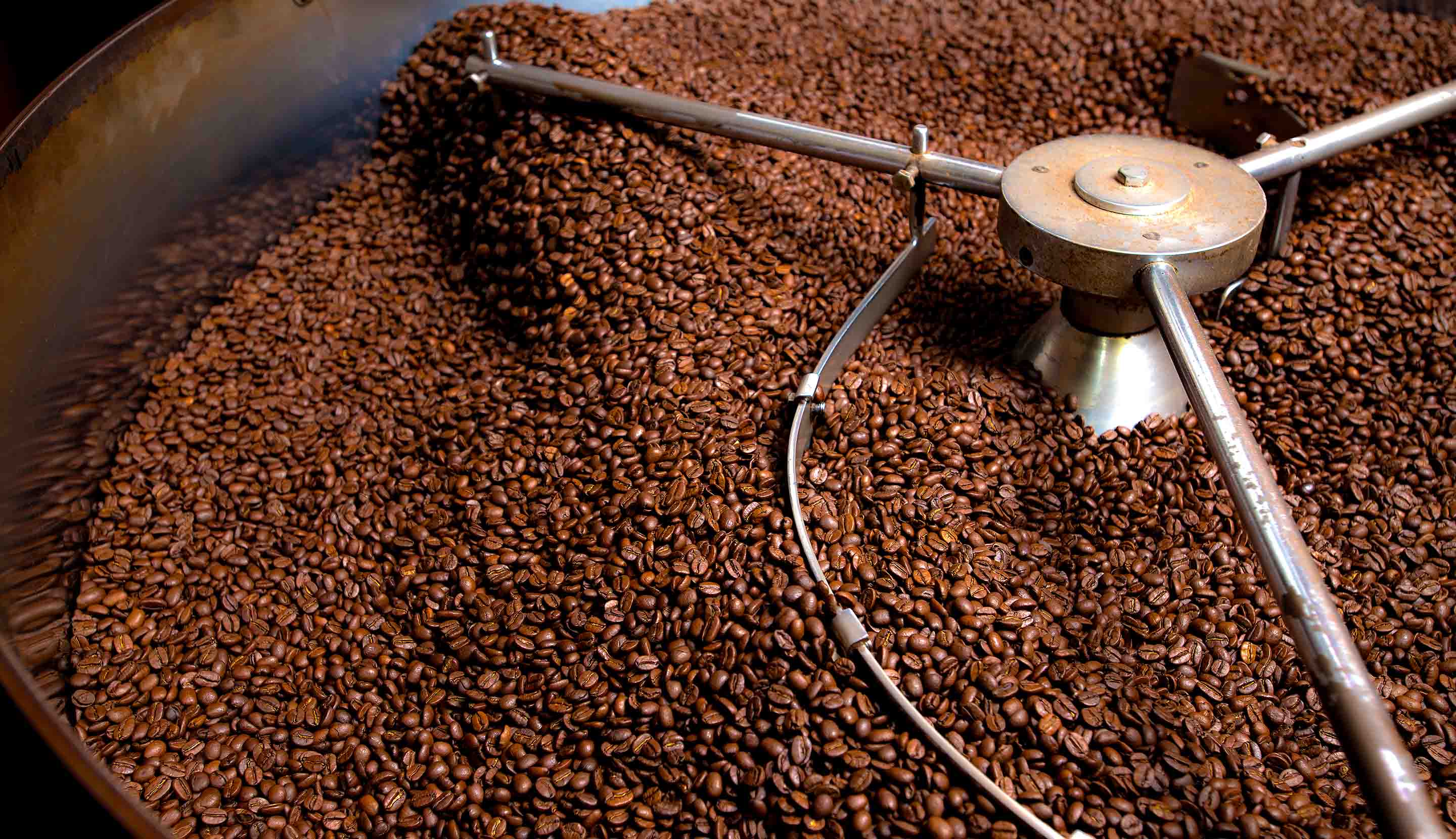 Coffee being roasted