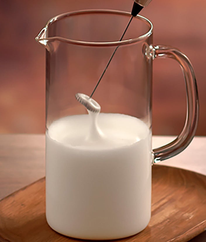 Froth your milk until thick