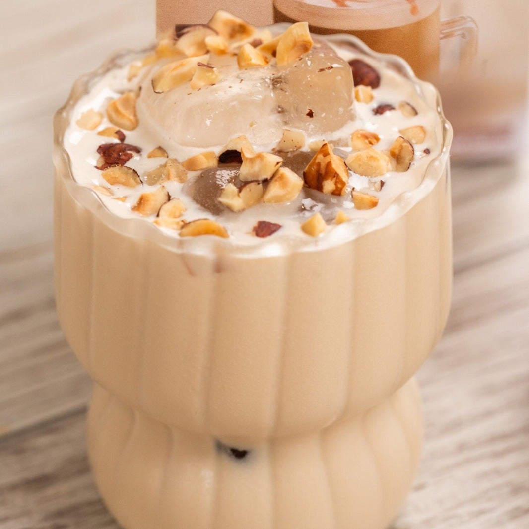 Hazelnut shaken latte