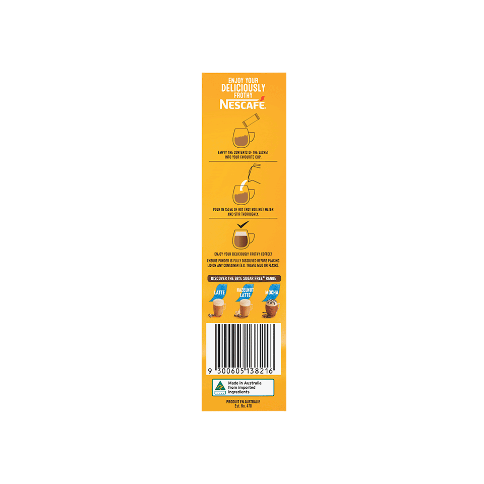 NESCAFÉ® Sugar Free Vanilla Malt Latte Sachets