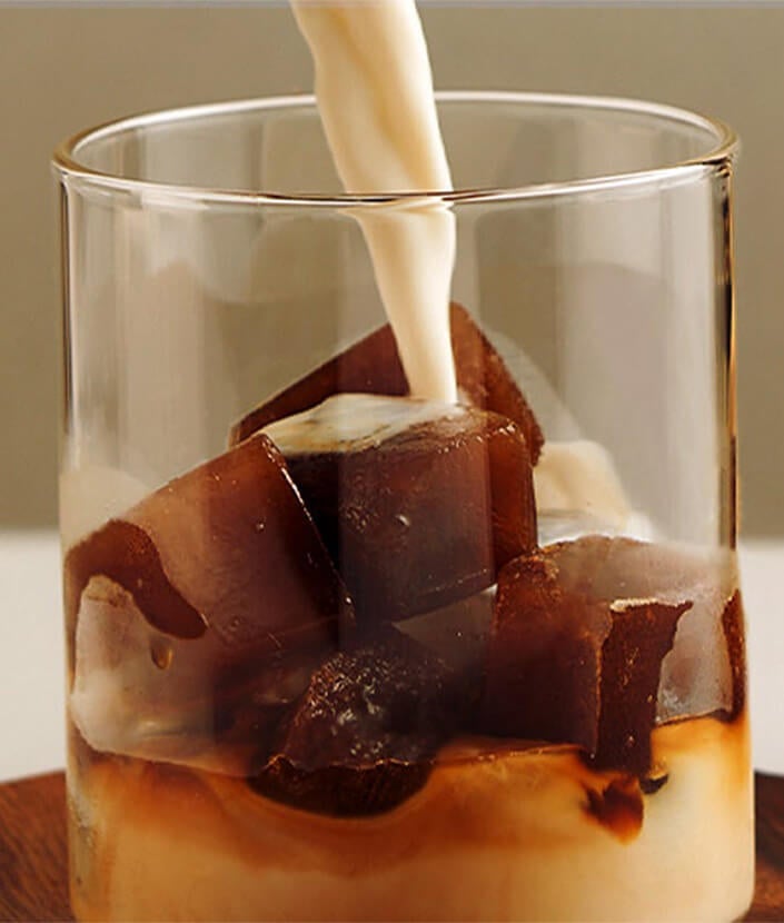 Coffee Ice Cubes with Milk