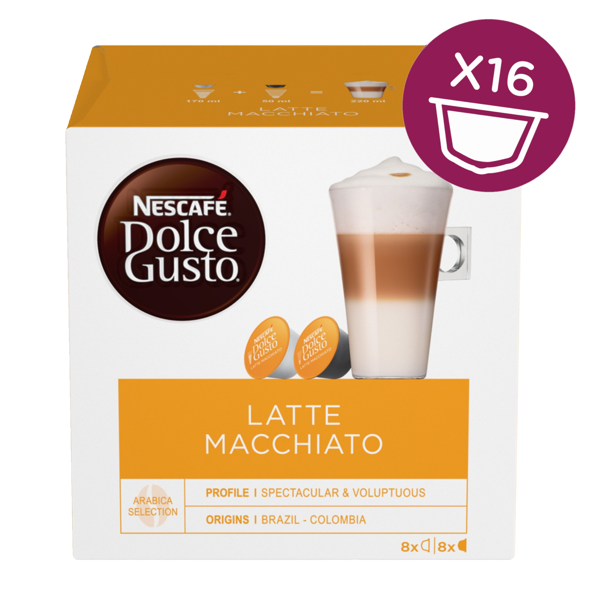Café Latte Macchiato Dolce Gusto® - 16 Capsules