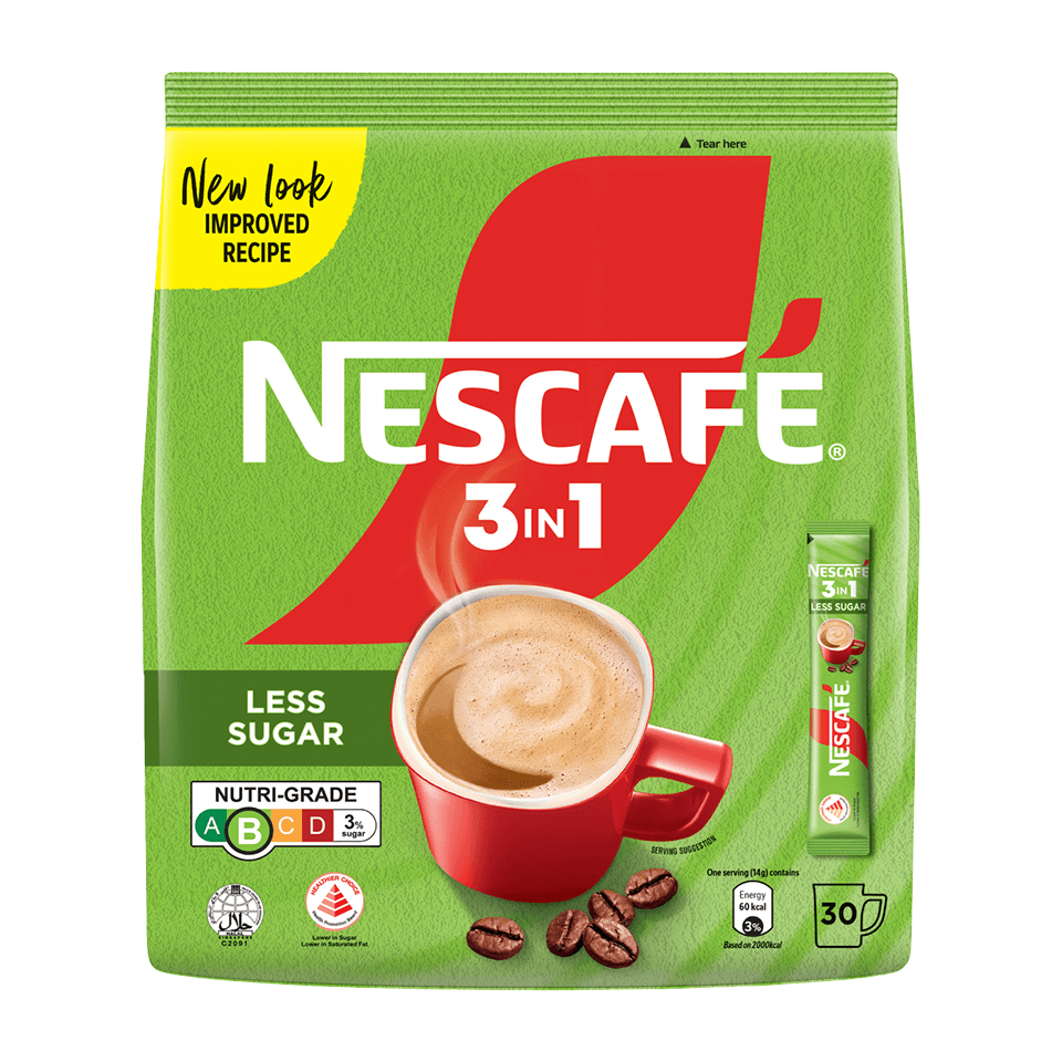 NESCAFÉ 3in1 Less Sugar with Healthier Choice