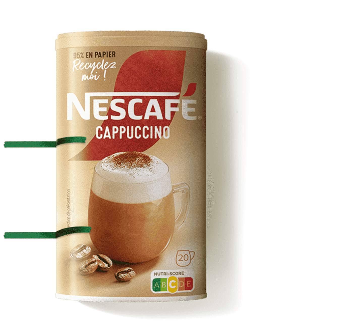 Nescafe cappuccino paper tins