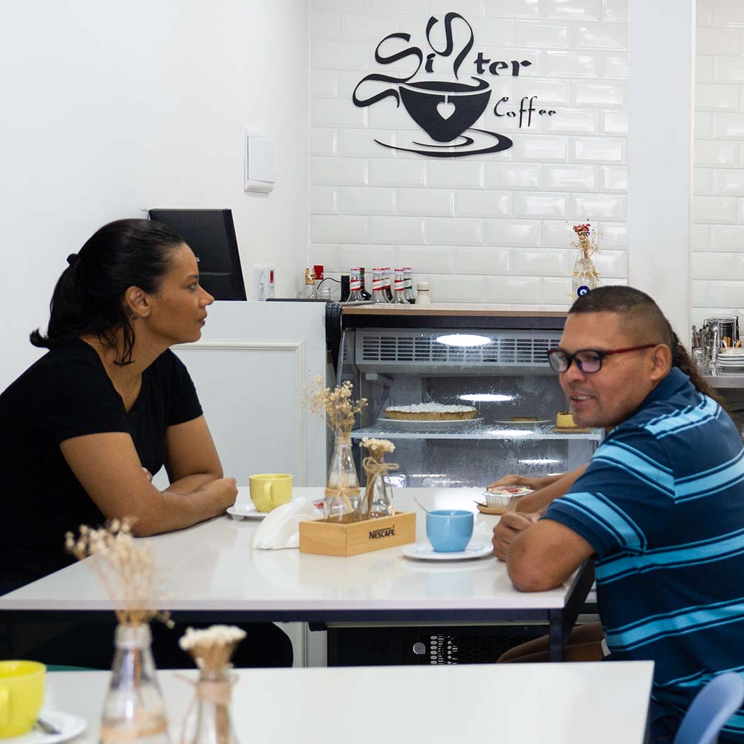 inside the Sister Coffee café