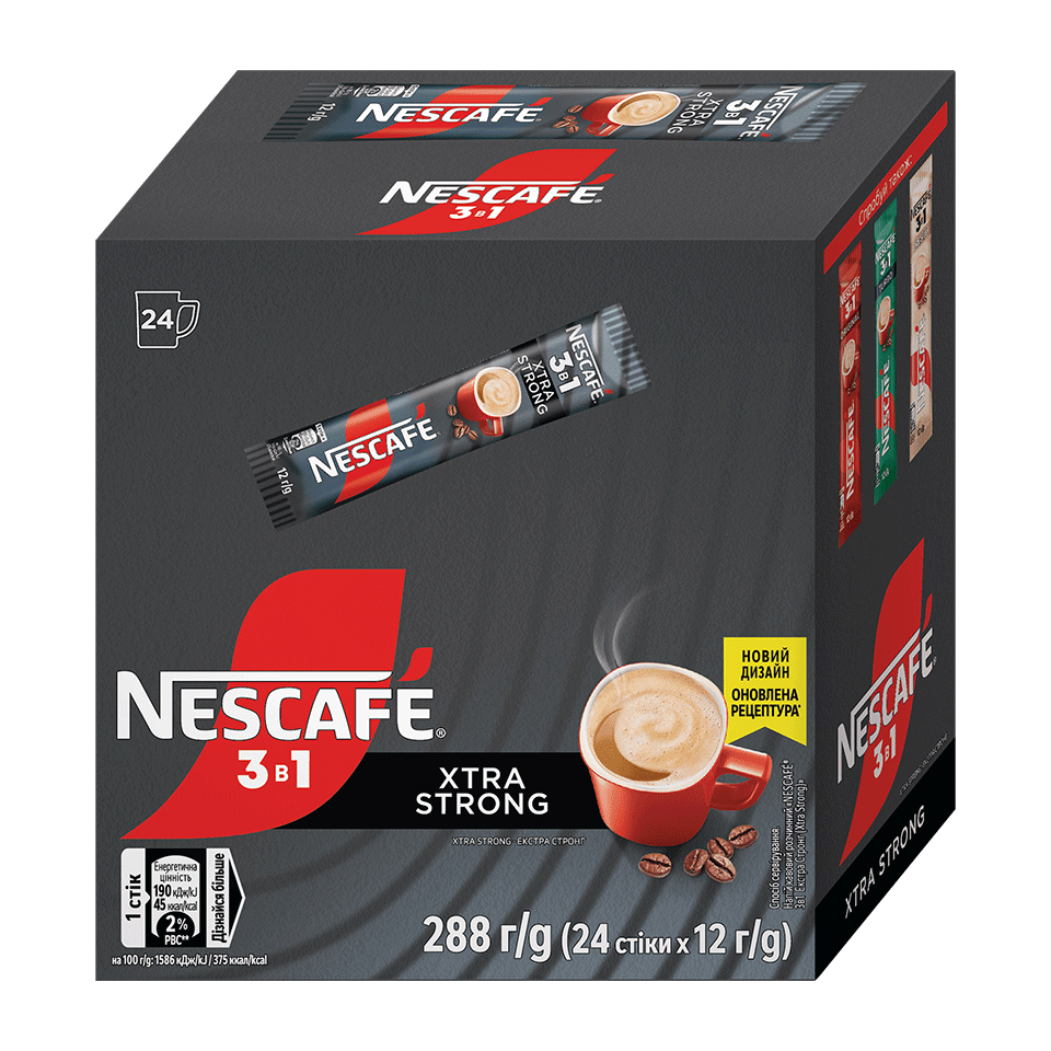 NESCAFÉ® 3в1 екстра міцна кава